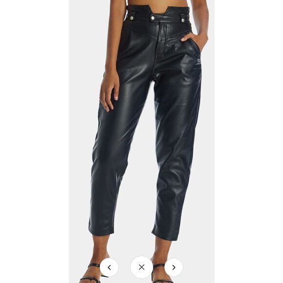 Blank NYC Pants - NWT - BLANK NYC Pleather High Waisted Paperbag Pants in Black
